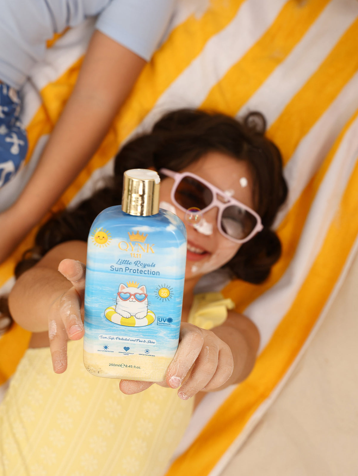 One bottle, 250 ml — the biggest in the QYNK range, because children need more of it and need it more often.